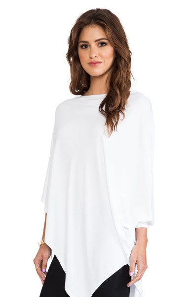 PONCHO TOP (WHITE)- JT7384