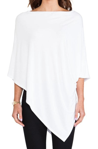 PONCHO TOP (WHITE)- JT7384