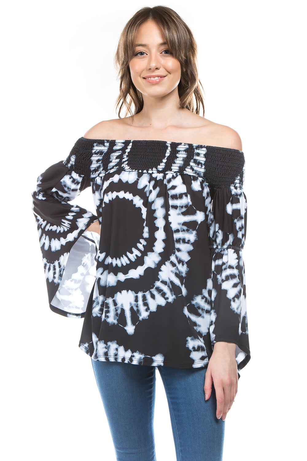 AUBREY BELL SLEEVE OFF SHOULDER TOP (BRYNN)- JT7510