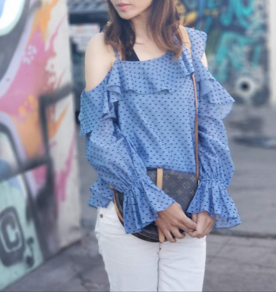MAVIS ASYMMETRICAL TOP (Denim)-VT2045