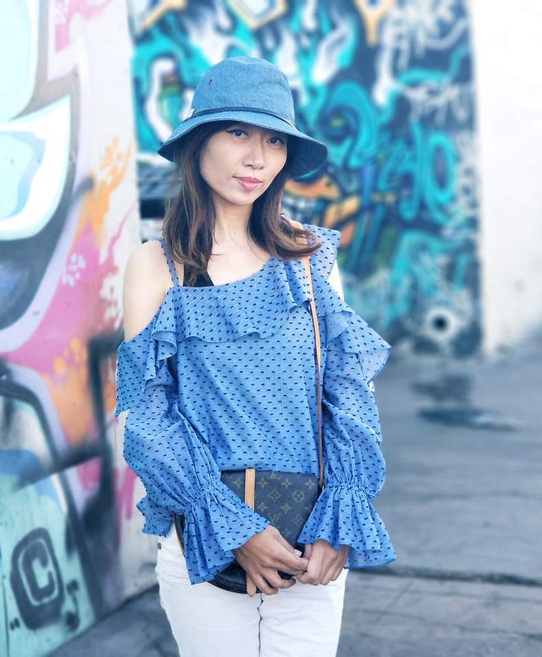 MAVIS ASYMMETRICAL TOP (Denim)-VT2045
