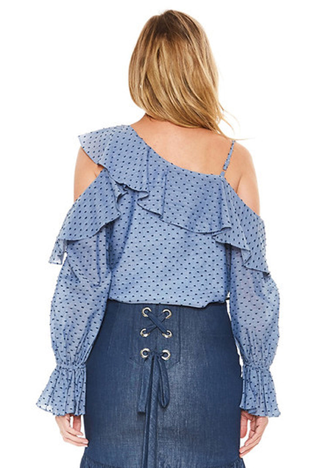 MAVIS ASYMMETRICAL TOP (Denim)-VT2045