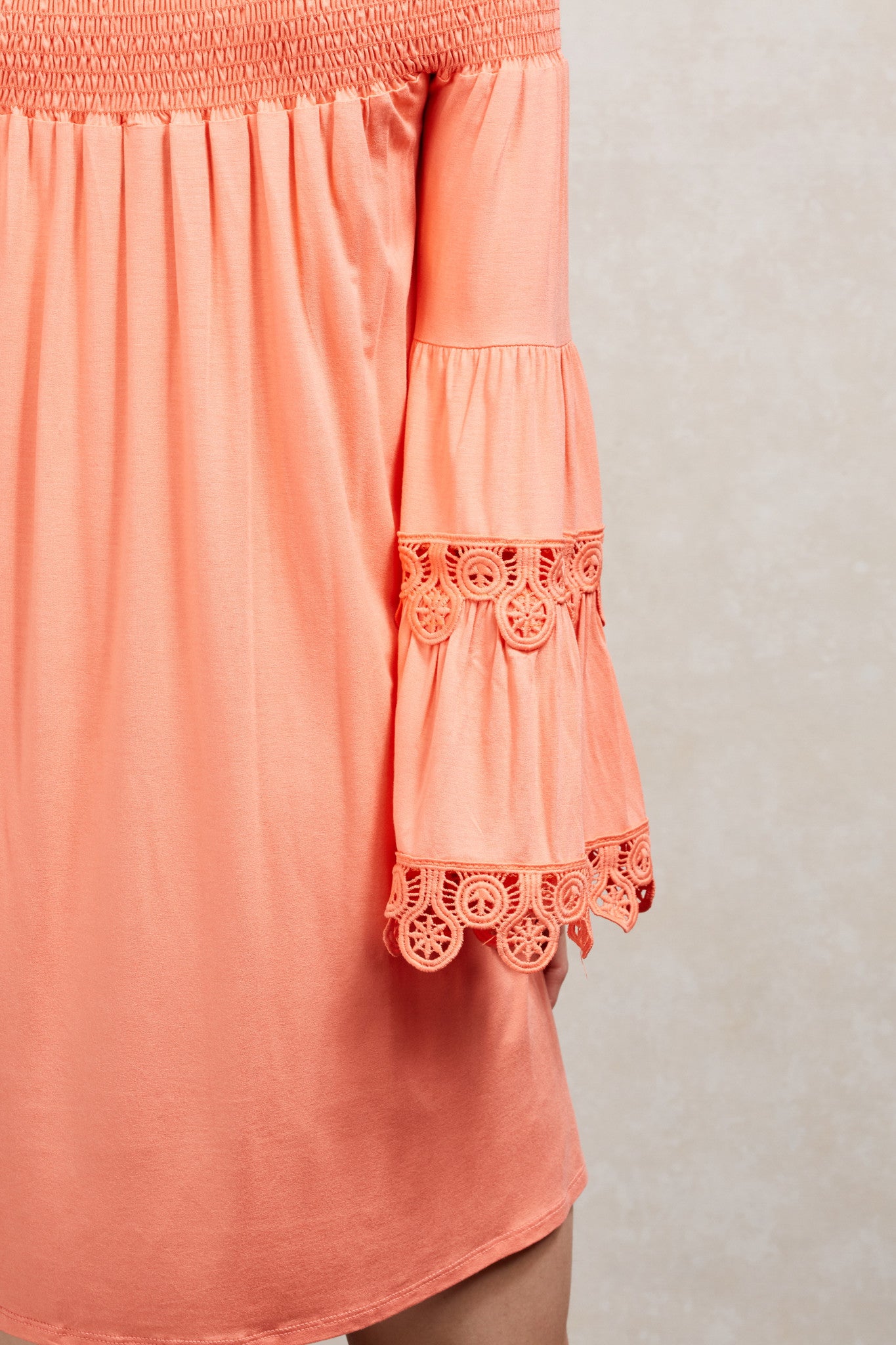 BAMBI OFF THE SHOULDER MINI DRESS (ORANGE)-VD1235