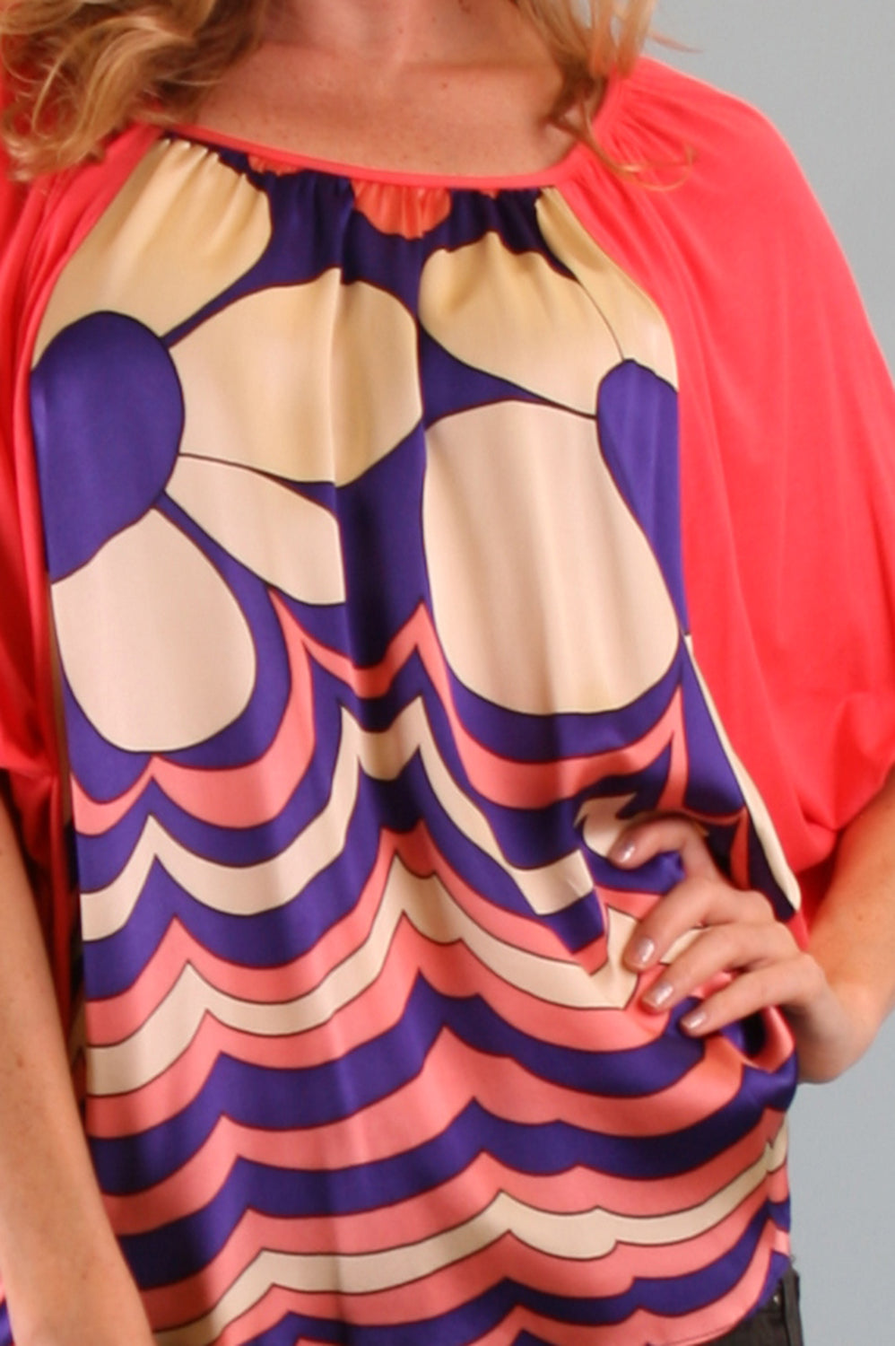 FIORI BLOUSE (PEACH)-T8078