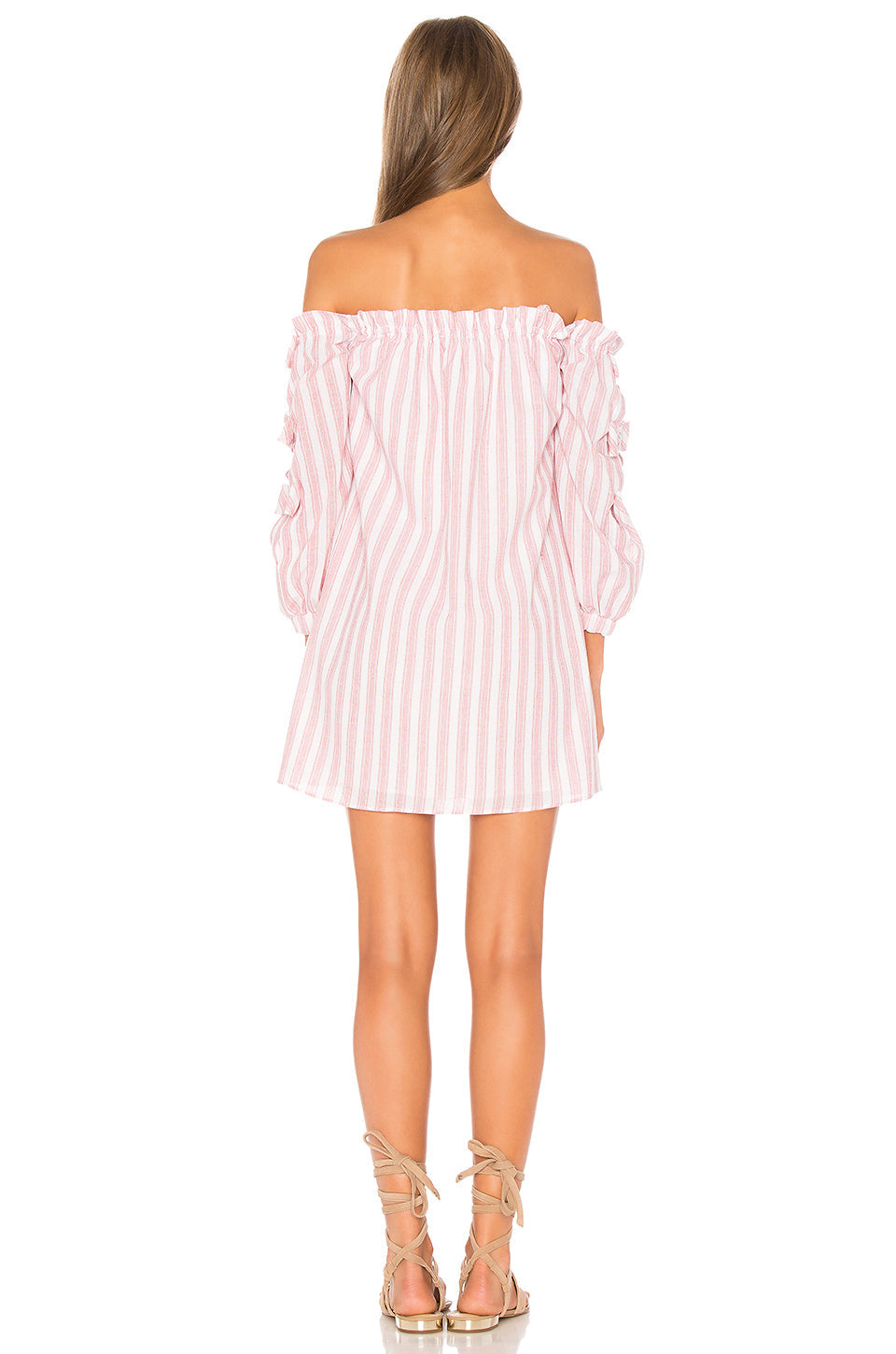 BONNIE OFF THE SHOULDER DRESS (Rose)-VD1799