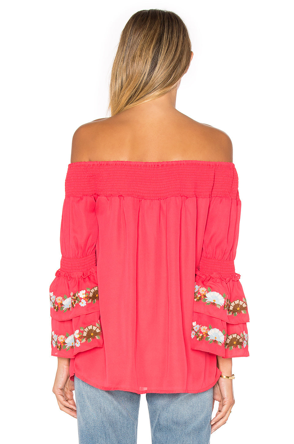 DINA OFF SHOULDER TOP (RED)-CVT1405