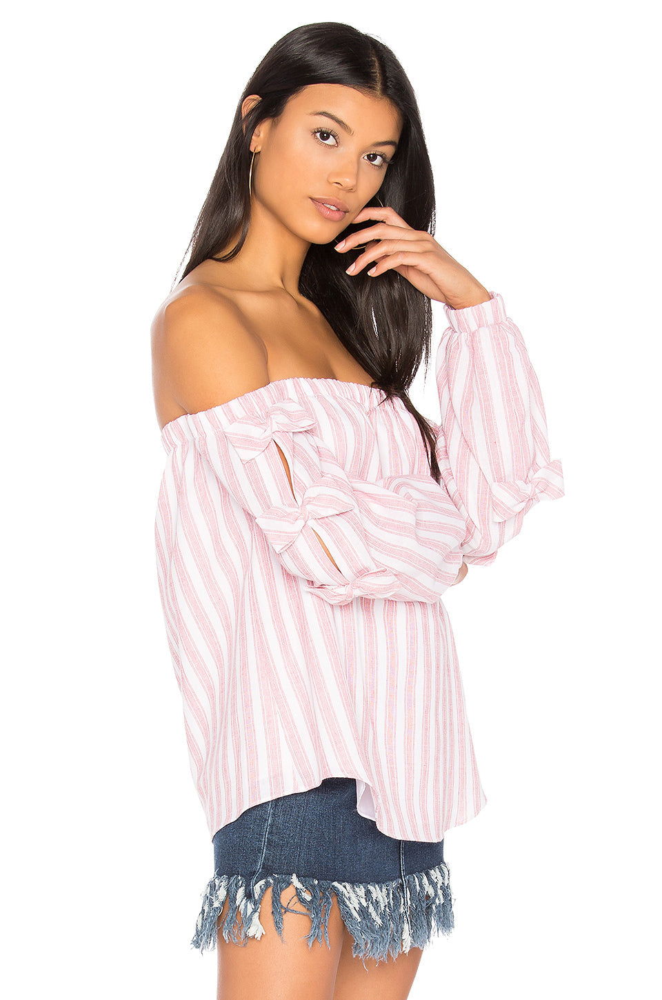 BONNIE OFF THE SHOULDER TOP (Rose)-VT1798