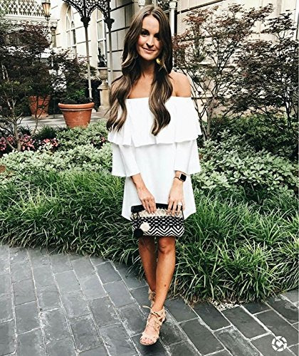 CLIO OFF SHOULDER DRESS (WHITE)-VD1686