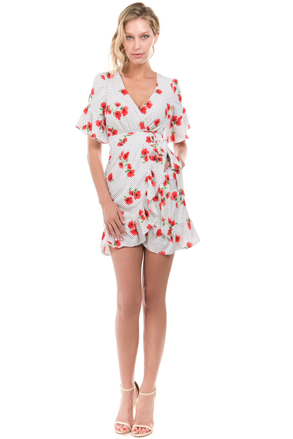 SYLVIE WRAP DRESS (White)- VD2147