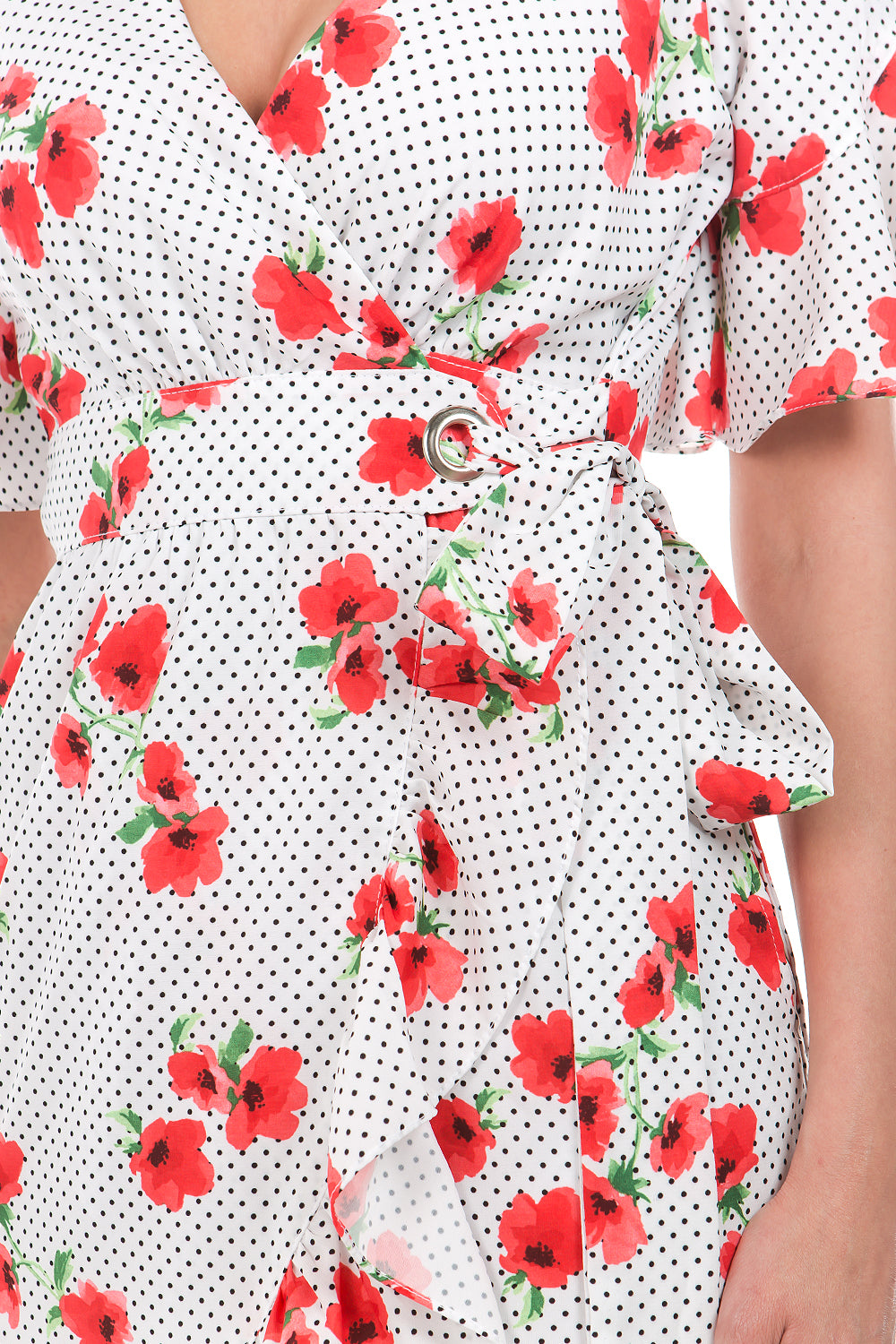 SYLVIE WRAP DRESS (White)- VD2147