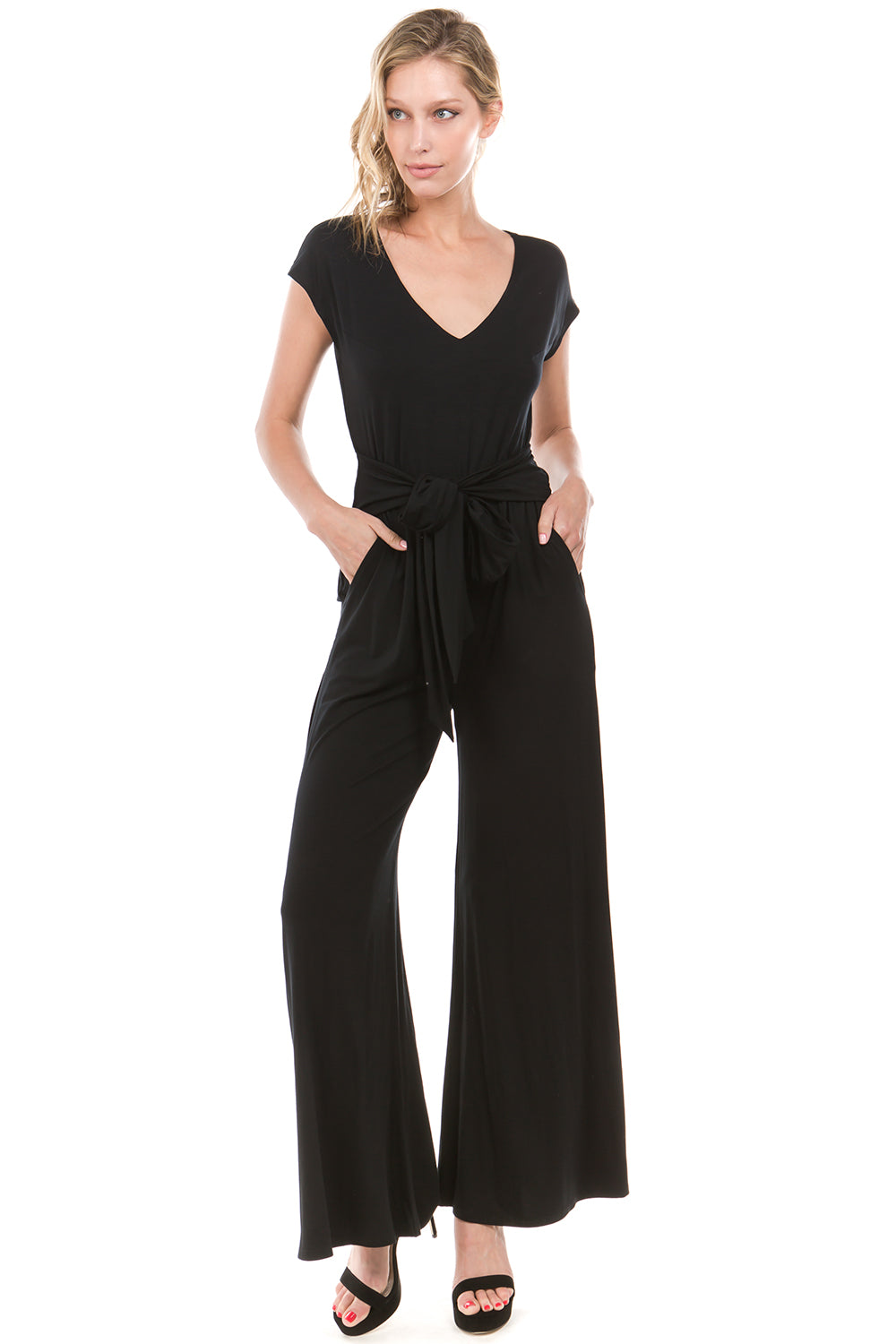 AYLA JUMPSUIT (BLACK)- VD2207