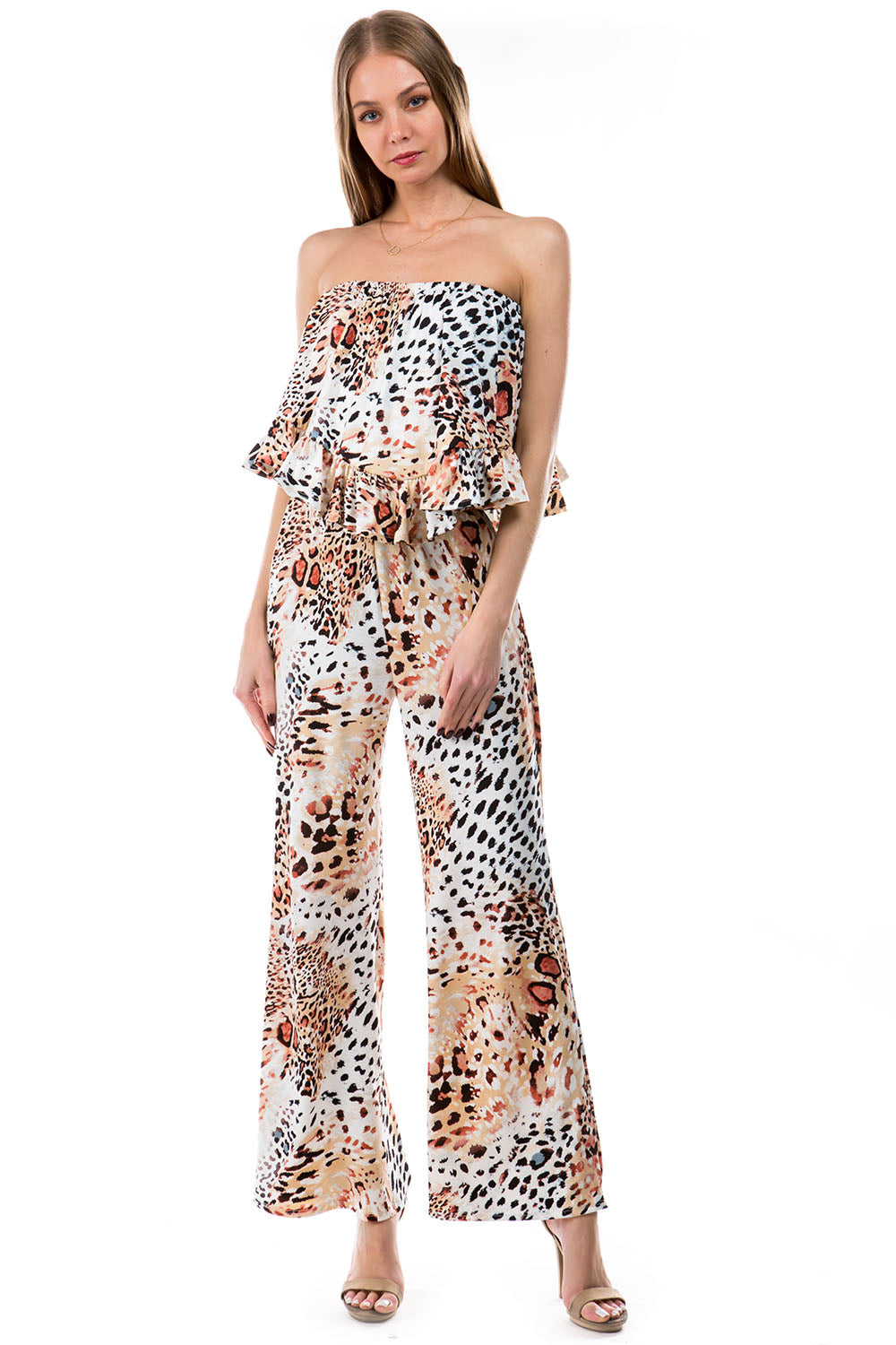 BRYNN JUMPSUITS (WHITE LEOPARD)- VD2390