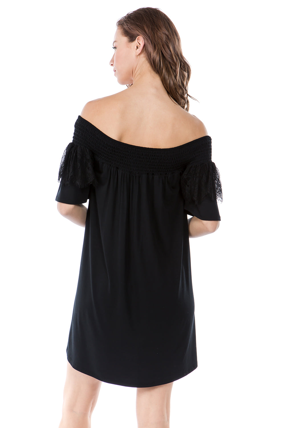 NANCY OFF SHOULDER DRESS (BLACK)- VD2556