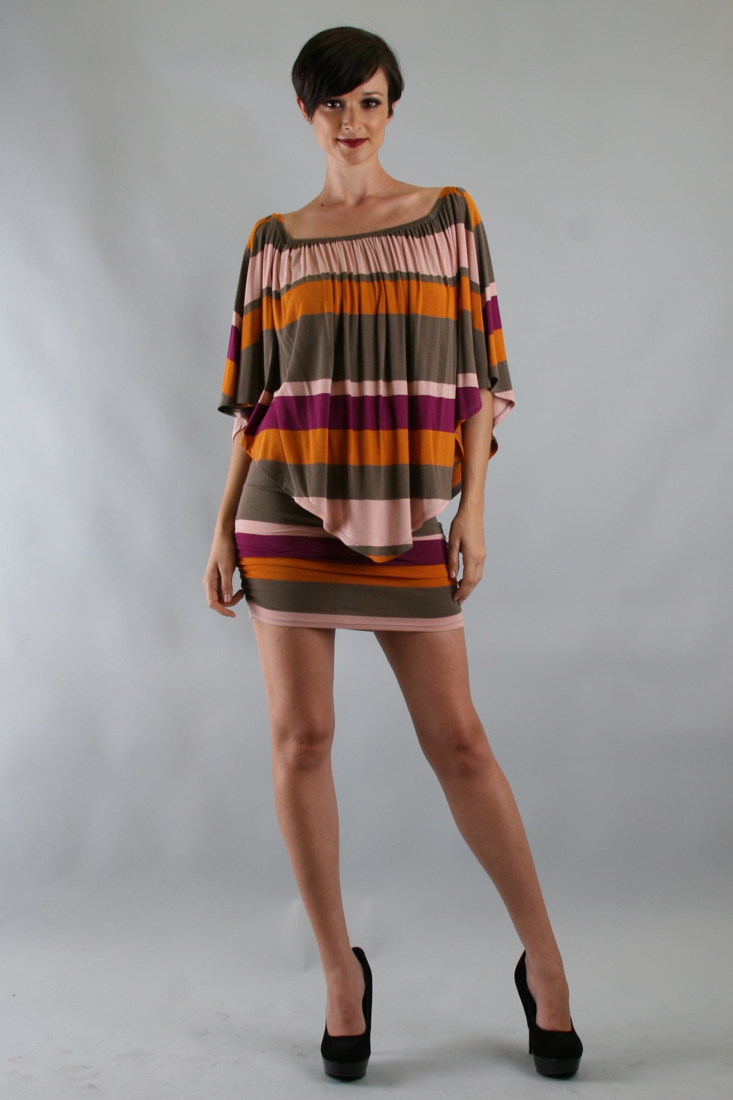 SUMMER CONVERTIBLE DRESS (OLIVE MULTI)-VD7867