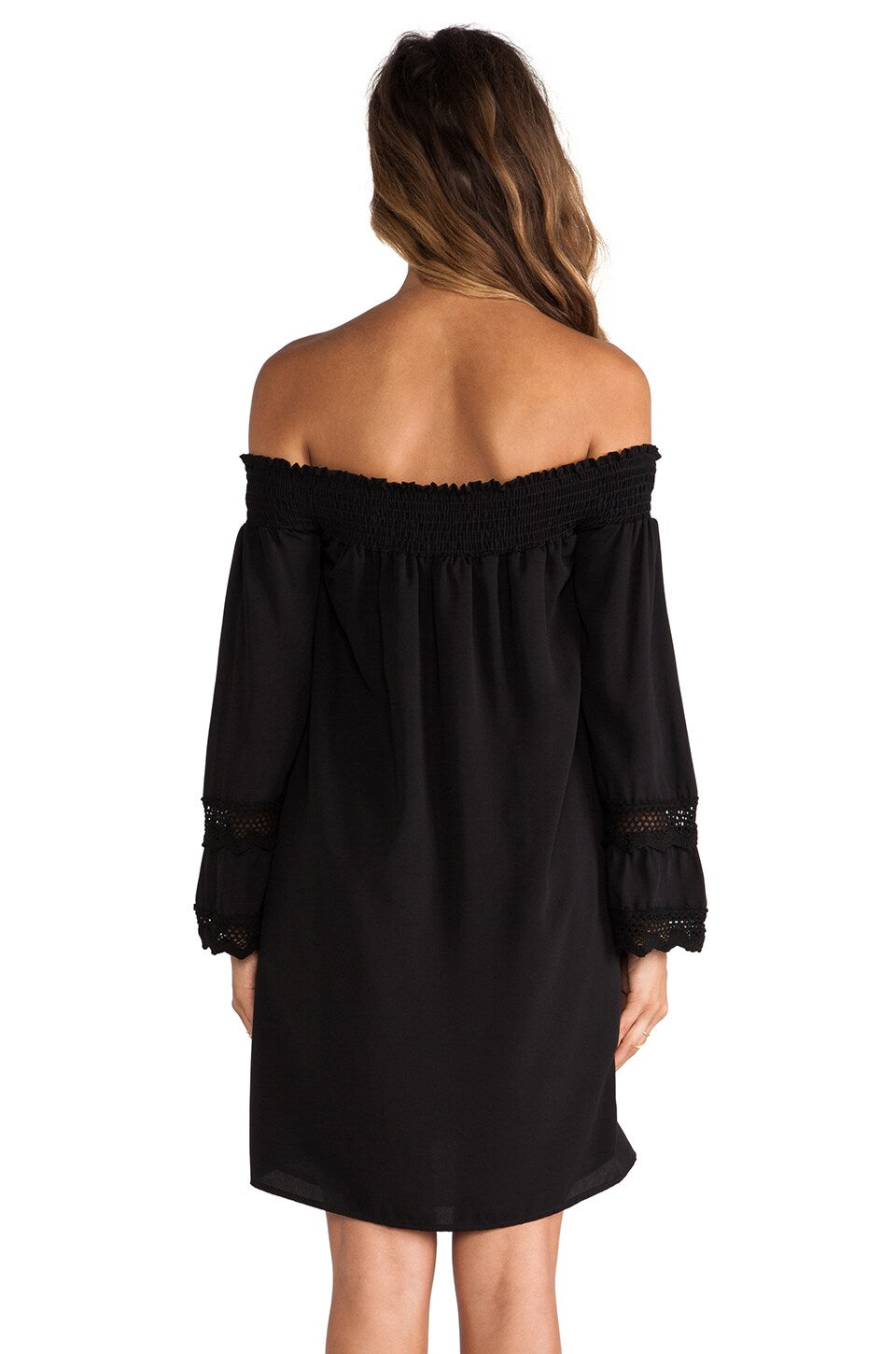 HARLEY OFF SHOULDER DRESS (BLACK)- VD9087