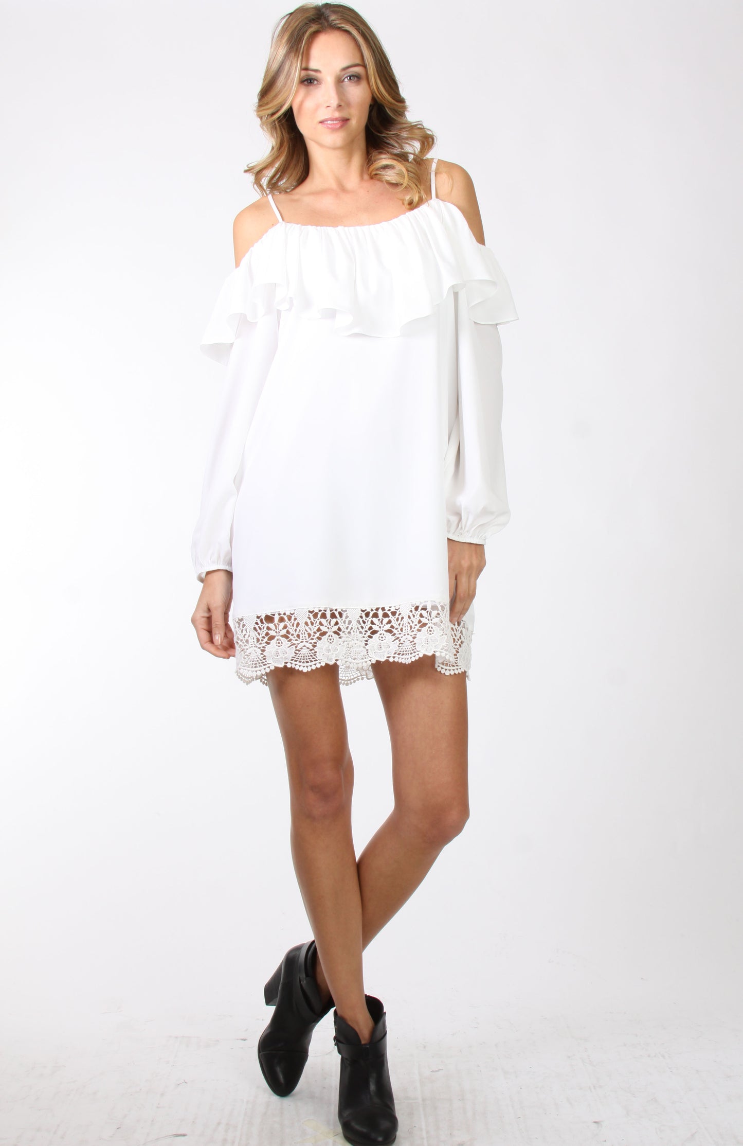 CHANTILY DRESS (WHITE) -VD9711