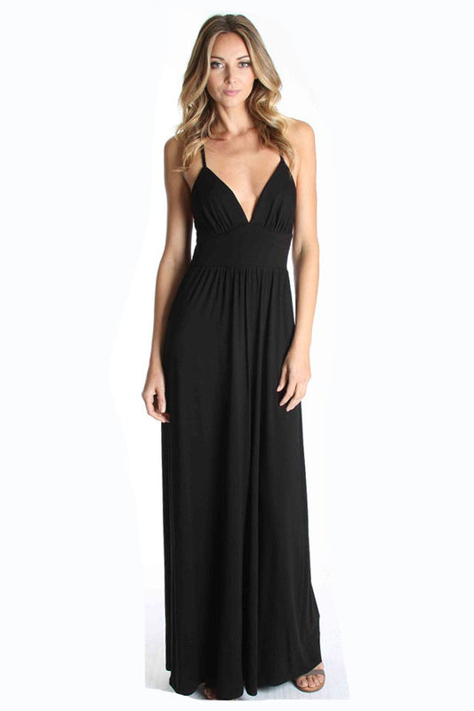 VICTORIANA MAXI DRESS (BLACK)- VD1054