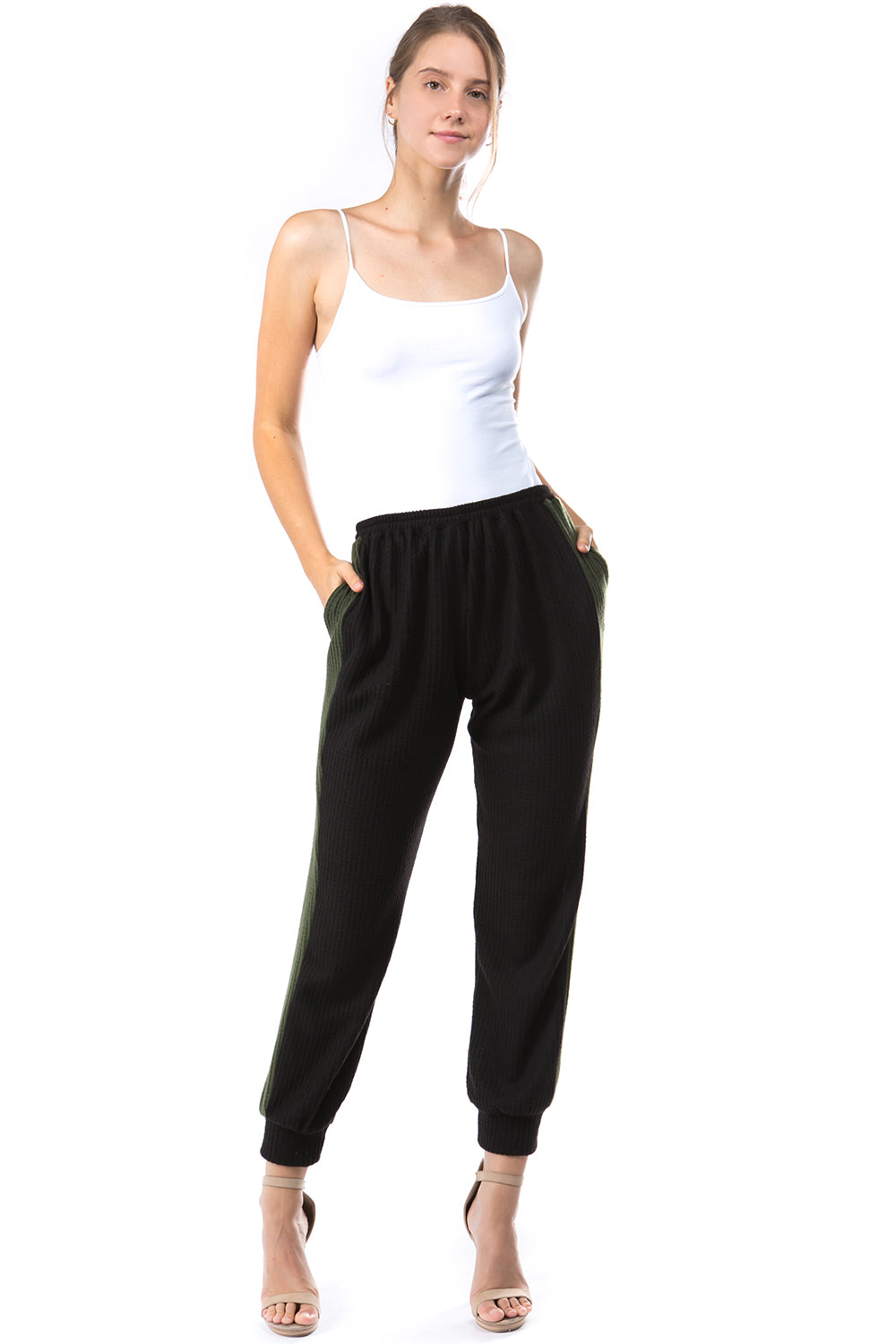 AGNES PANTS (BRUSH BLACK/BRUSH OLIVE)-VP2769
