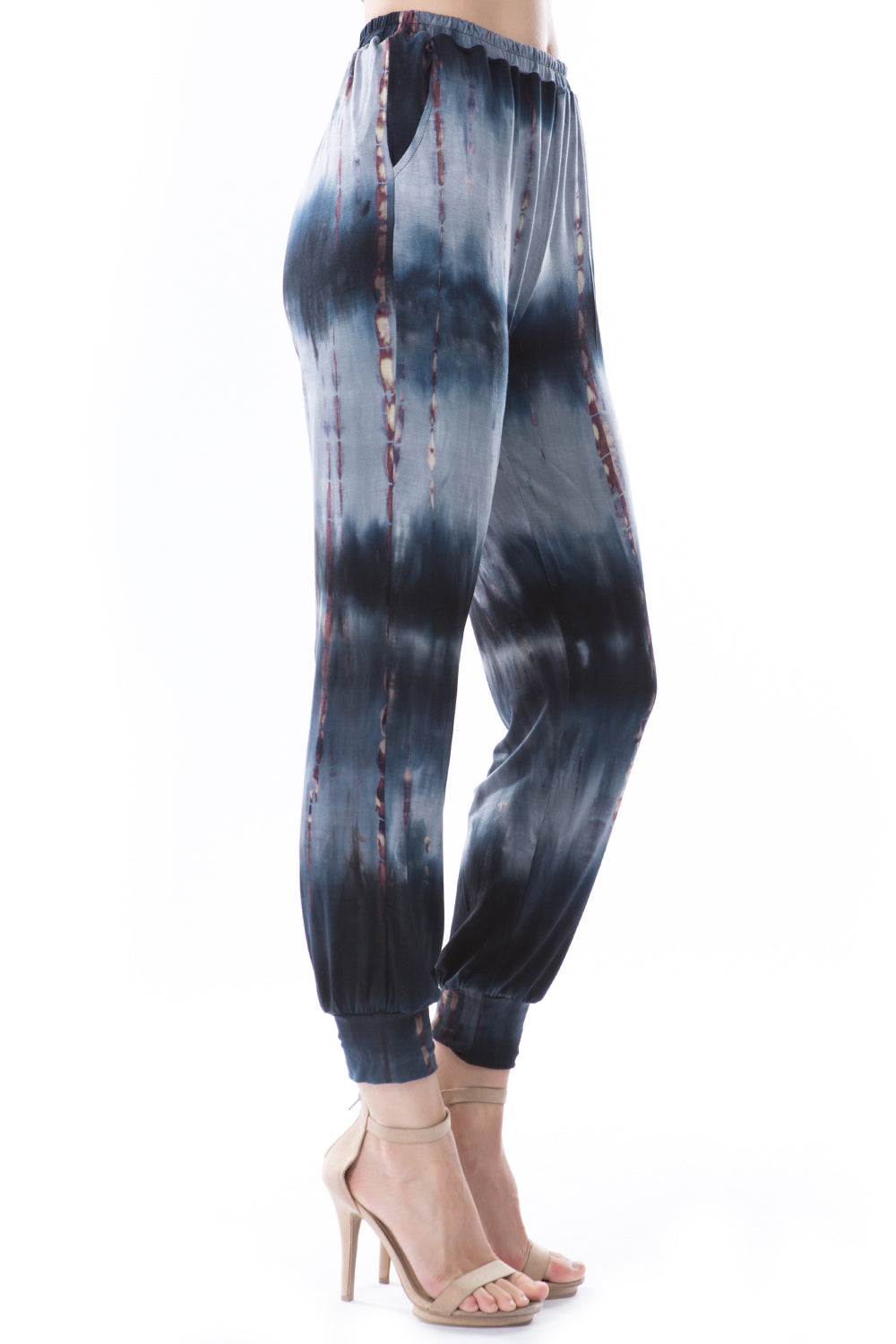 LUX JOGGER PANTS (BAMBOO BLACK-GREY TIE DYE)-VP2780T