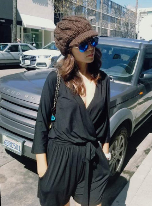 PRISCILLA WRAP ROMPER (Black)- VR2200