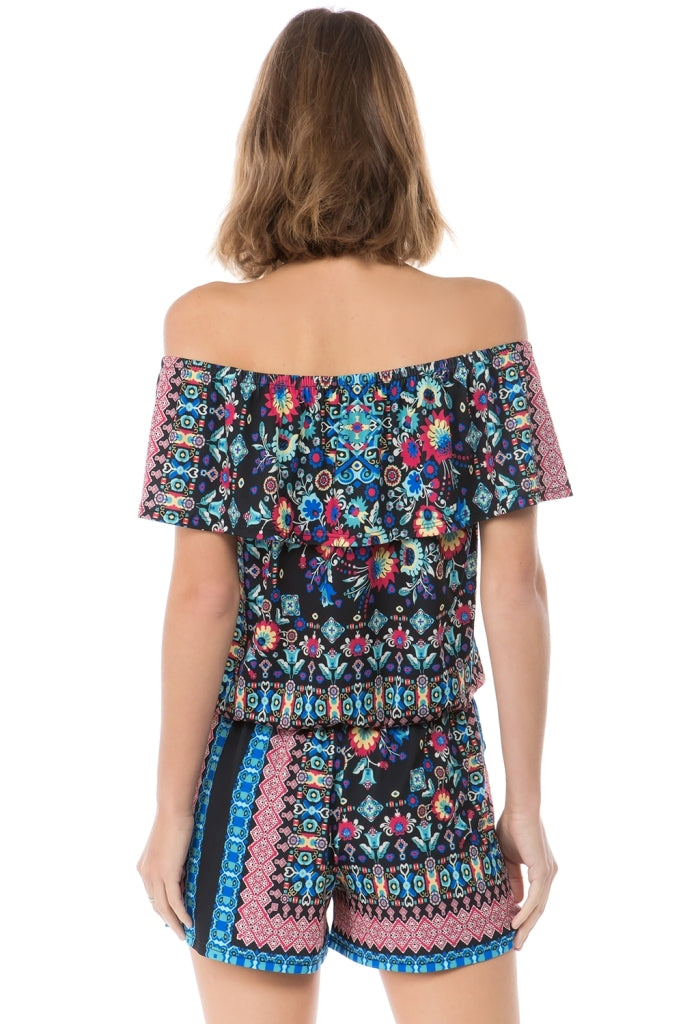 EDEN ROMPER (BLACK MULTI)- VR2485
