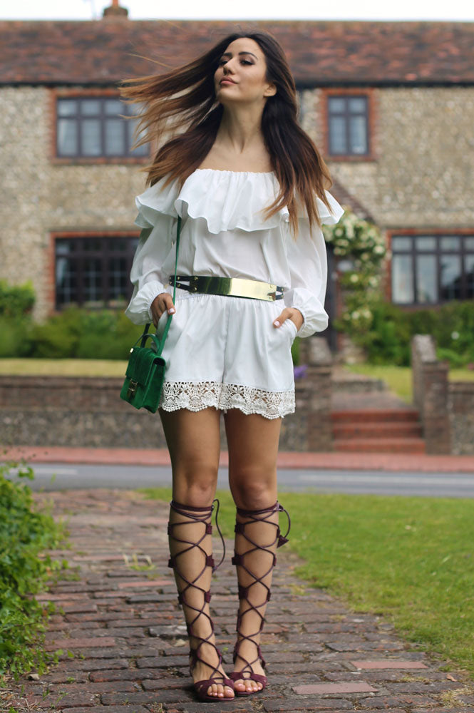 CHANTILY ROMPER (WHITE)-VR9710
