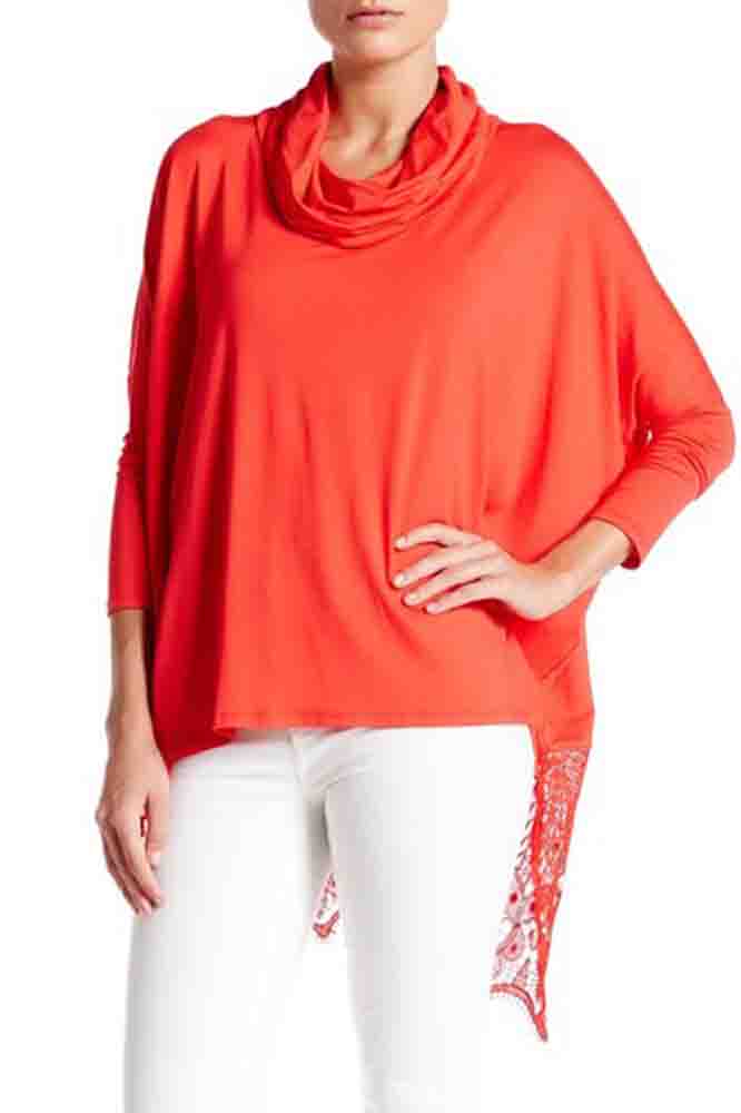 GENESSA PONCHO(DARK ORANGE)- VT1020