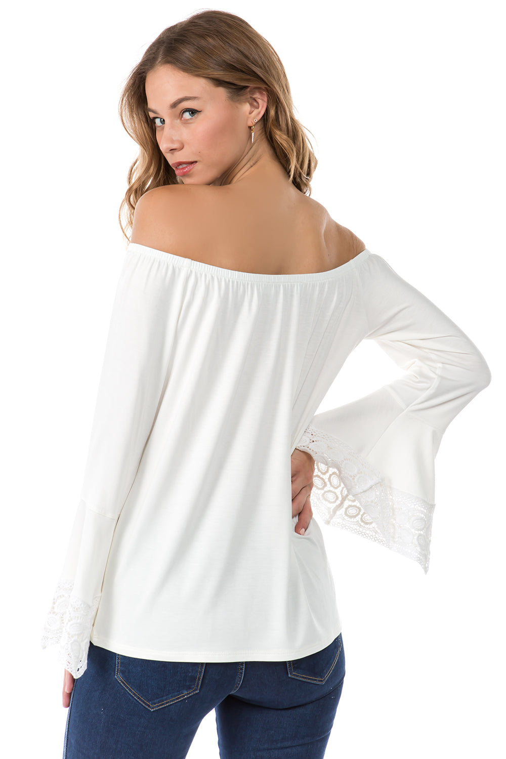 JOANNE OFF SHOULDER TOP (OFF WHITE)- VT1079