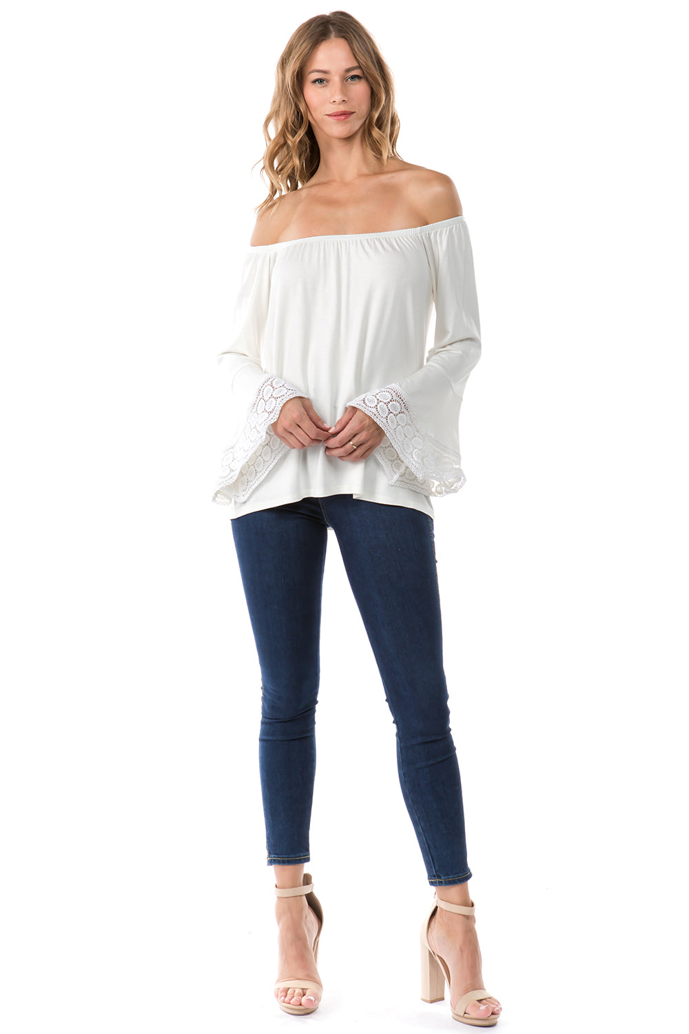 JOANNE OFF SHOULDER TOP (OFF WHITE)- VT1079