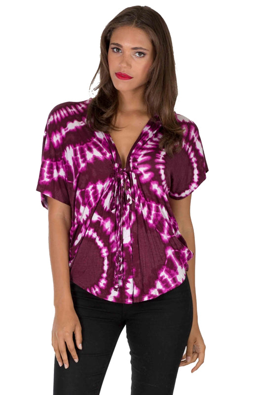 GRETEL CAFTAN TOP (TIE DYE)- VT1085