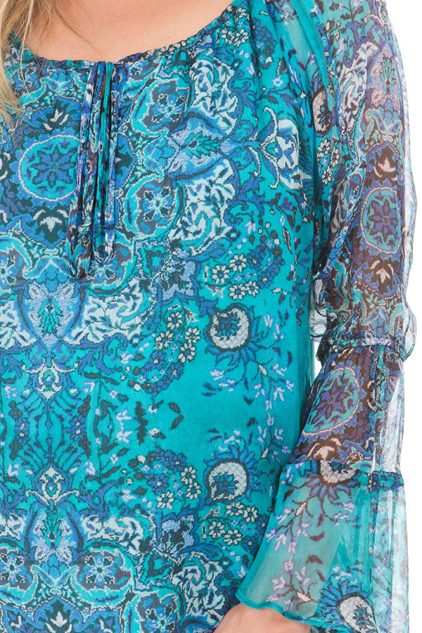 NOVA LONG SLEEVE TOP (TEAL)- VT1086