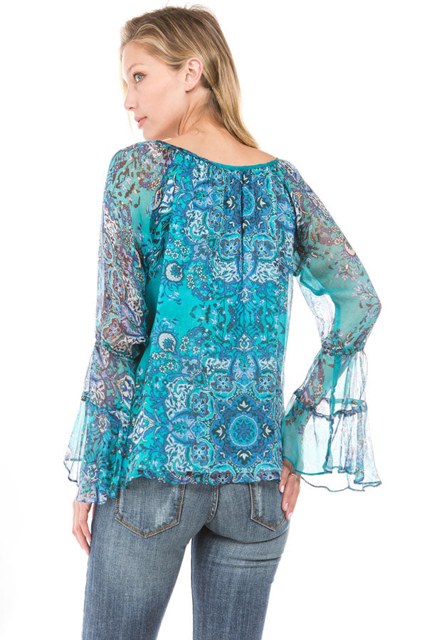 NOVA LONG SLEEVE TOP (TEAL)- VT1086