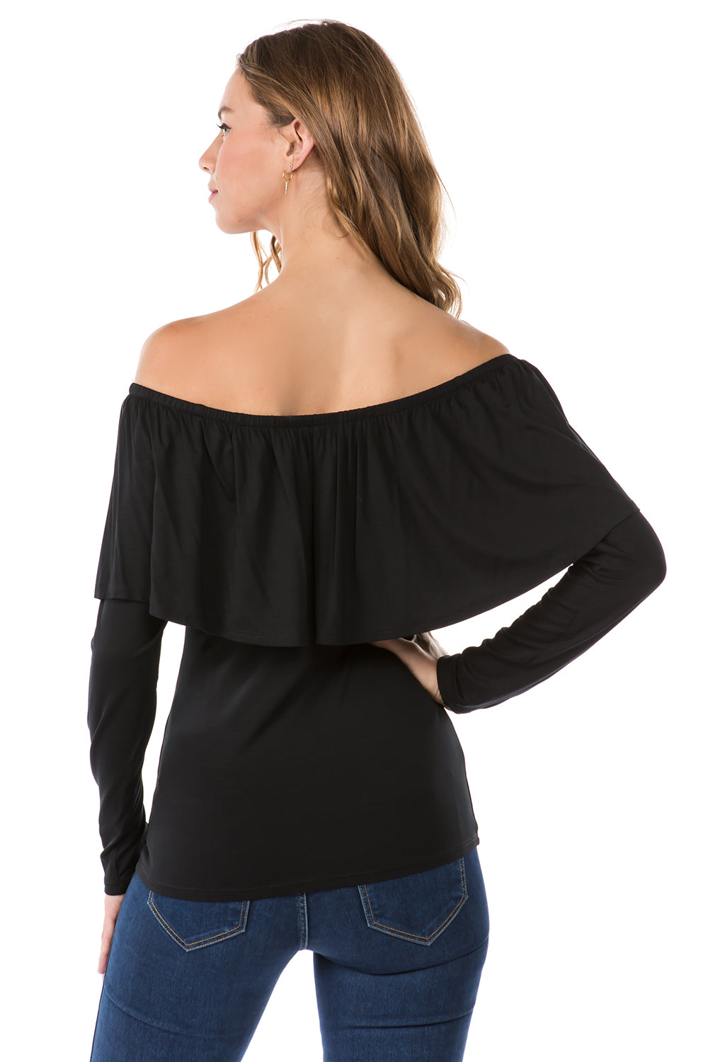 KAILA OFF SHOUDER TOP (BLACK)- VT1514