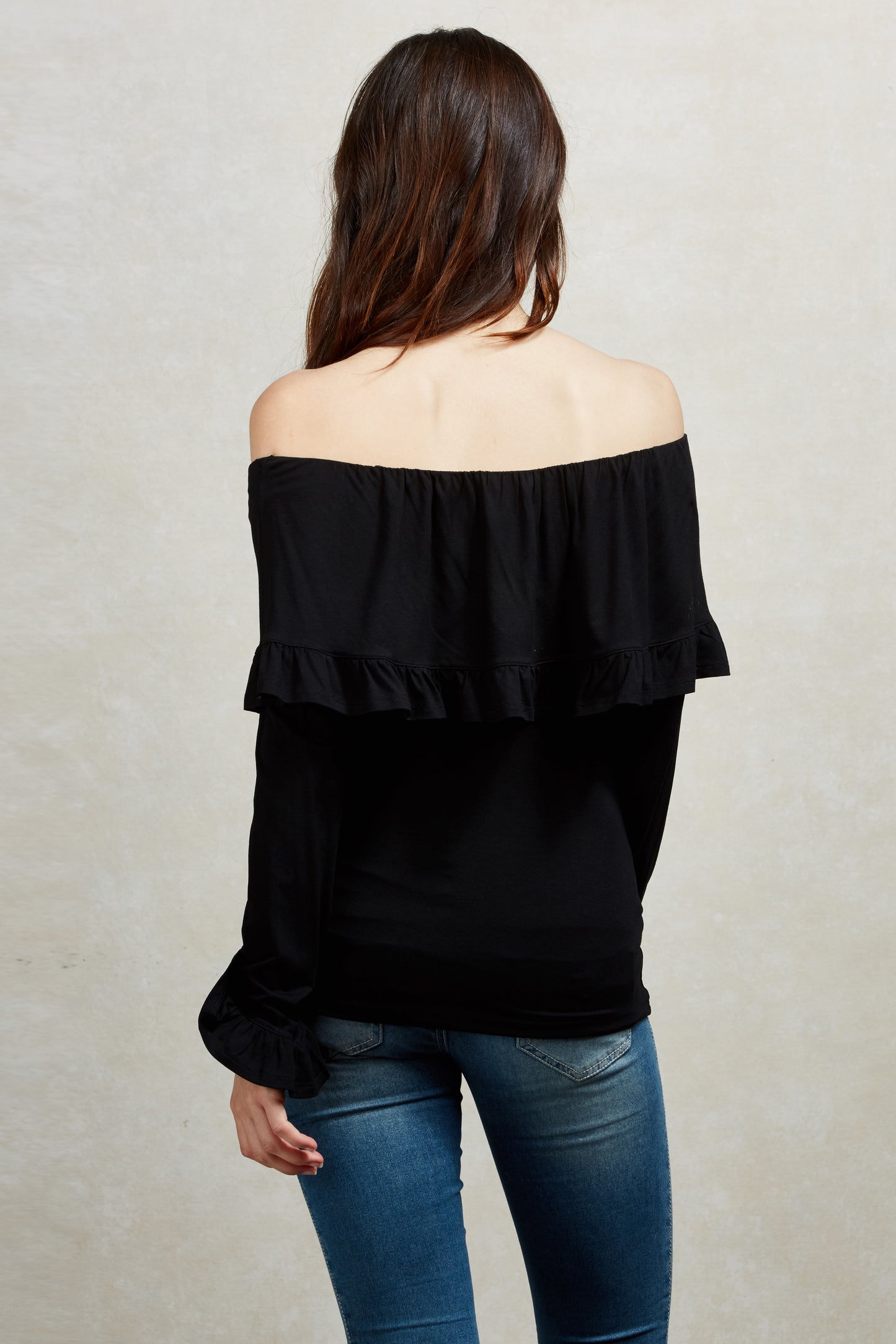 EDITA OFF THE SHOULDER TOP (BLACK)-VT1566