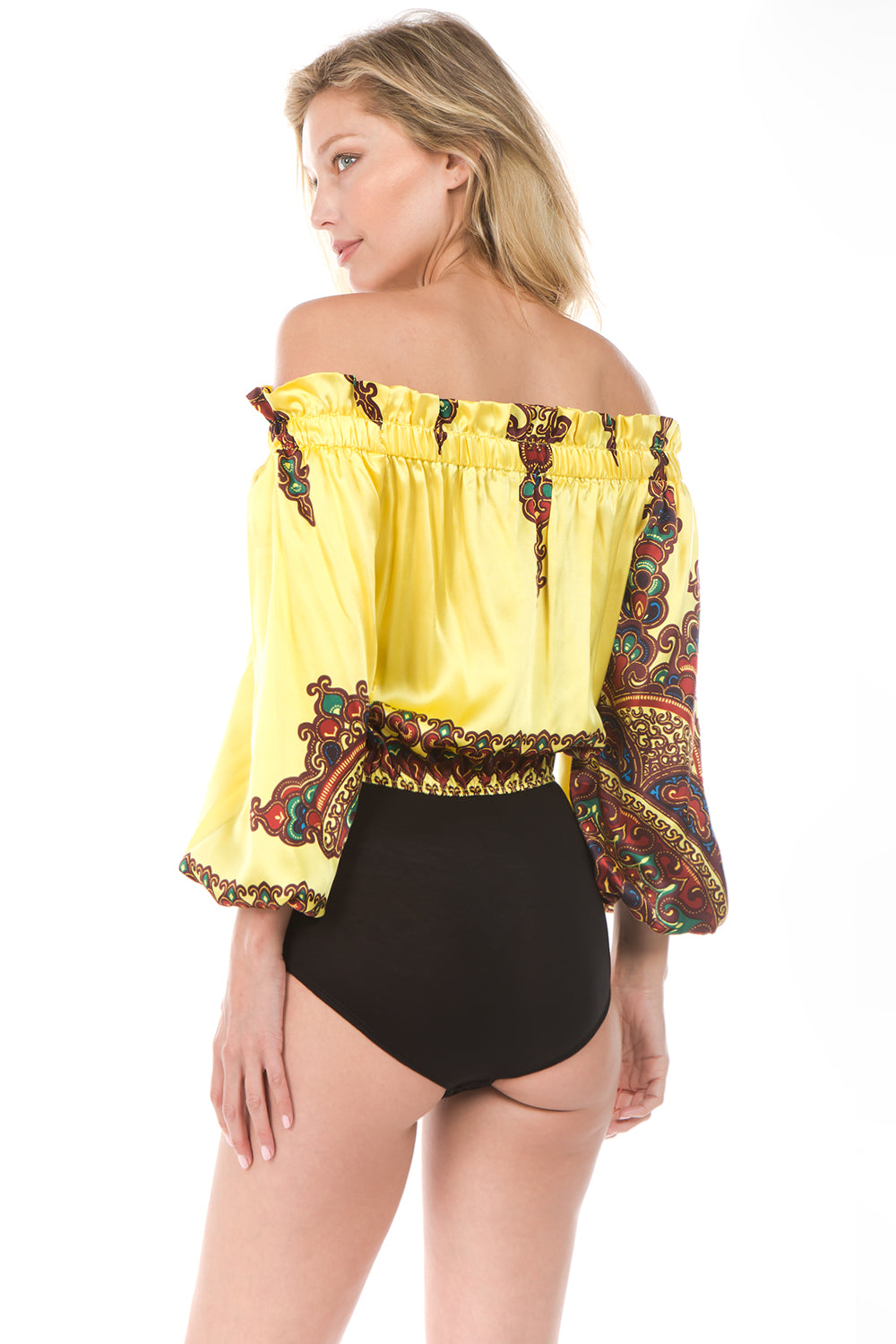 TESS LONG SLEEVE BODYSUIT (Yellow)- VT2159