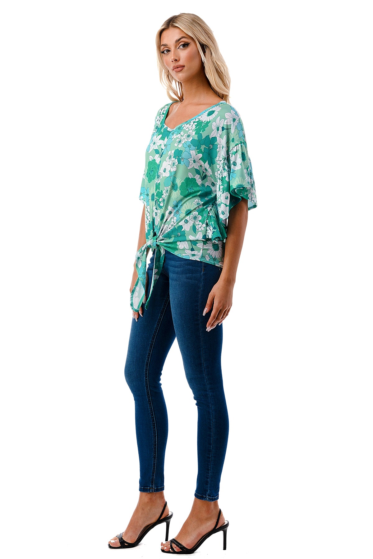 AYLA TOP (GREEN FLORAL)- VT2208