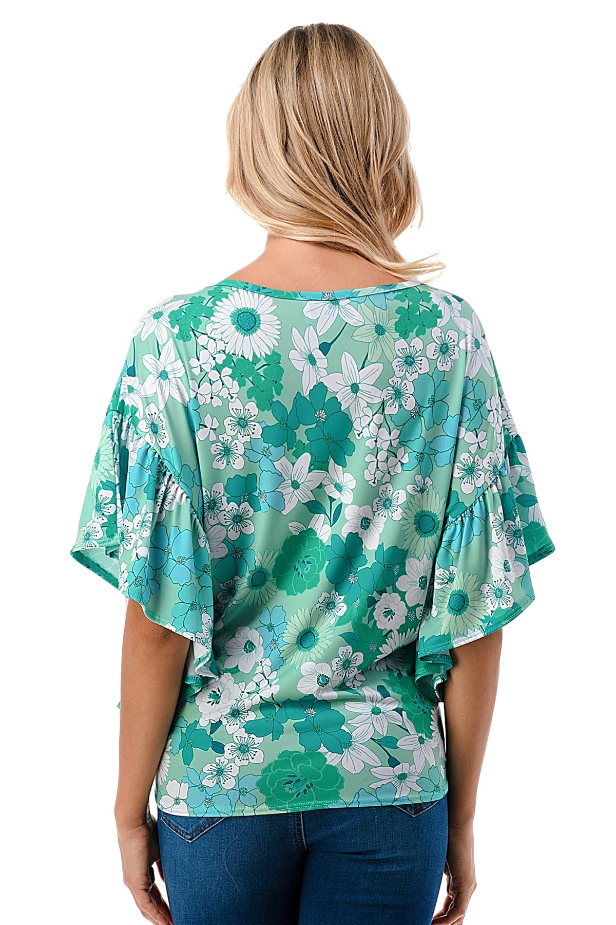 AYLA TOP (GREEN FLORAL)- VT2208