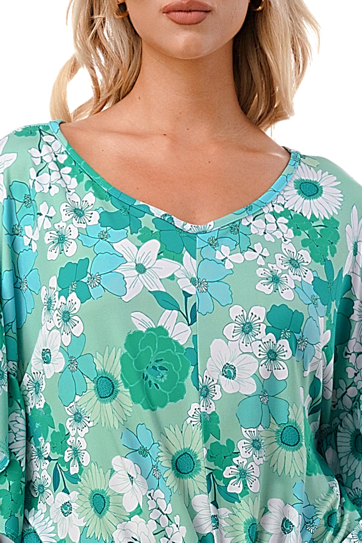 AYLA TOP (GREEN FLORAL)- VT2208