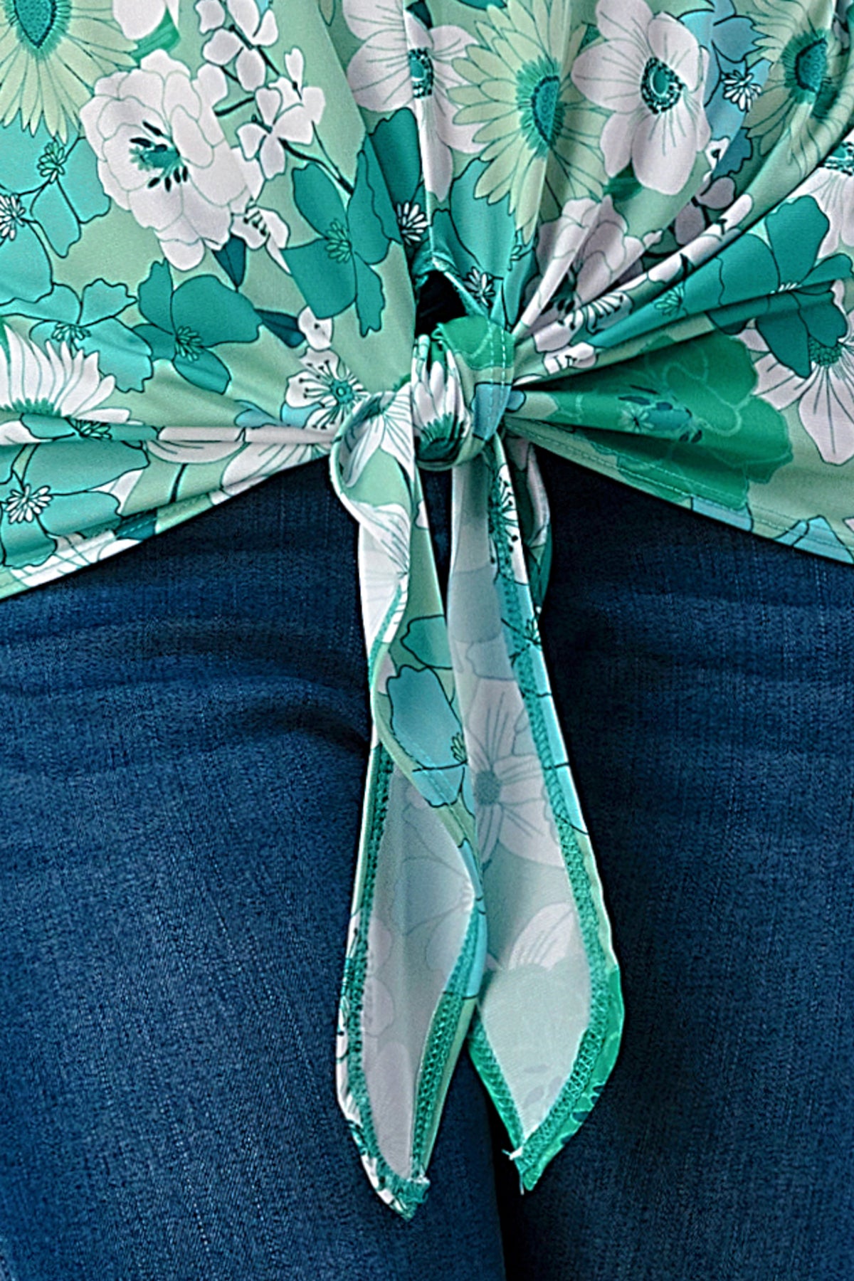 AYLA TOP (GREEN FLORAL)- VT2208