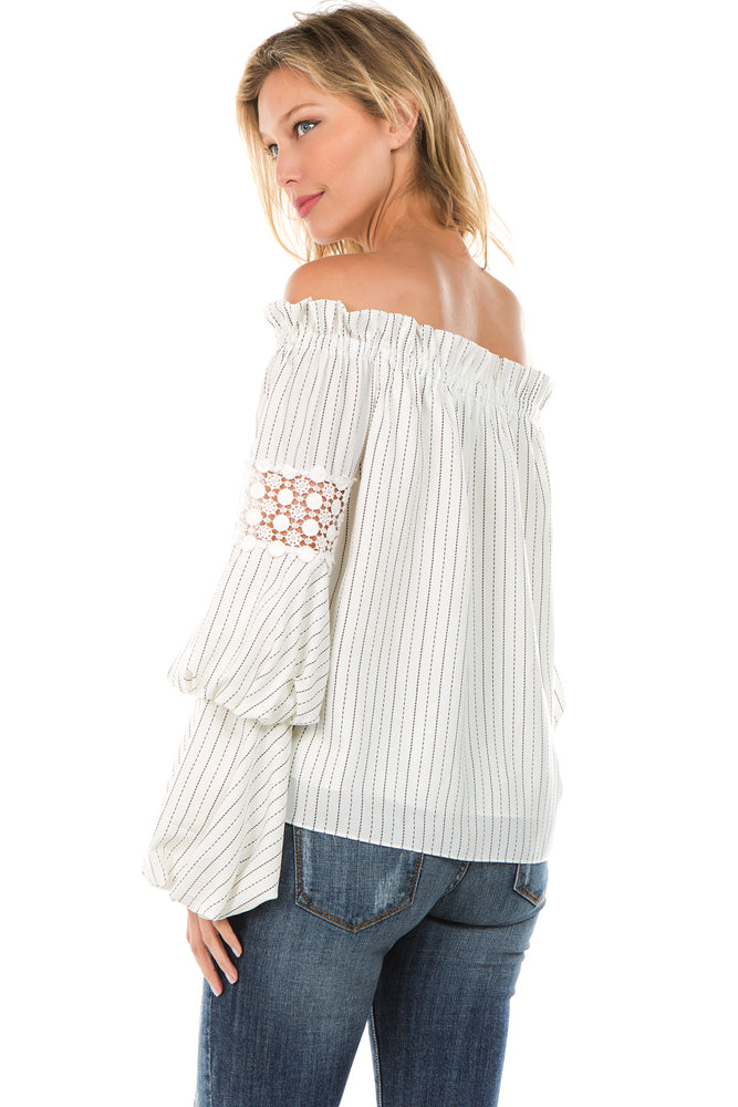 AVERY OFF SHOULDER TOP (OFF White)- VT2246