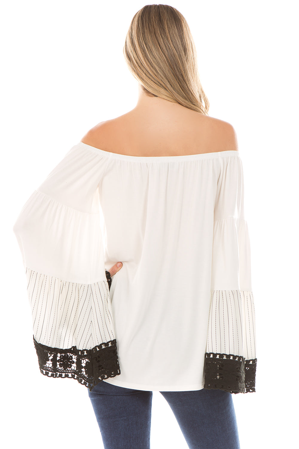 LYDIA BELL SLEEVE TOP (Ivory)- VT2289