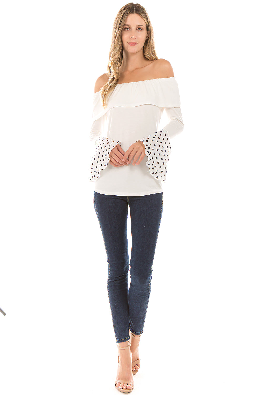 CLARA BELL SLEEVE TOP (IVORY)- VT2291