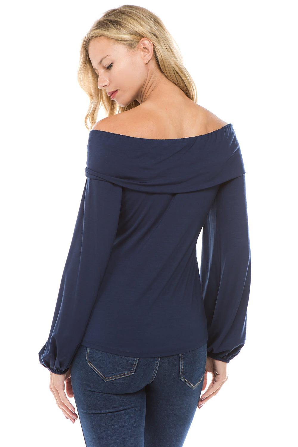 LOLA FRONT TIE TOP (NAVY)-VT2327S