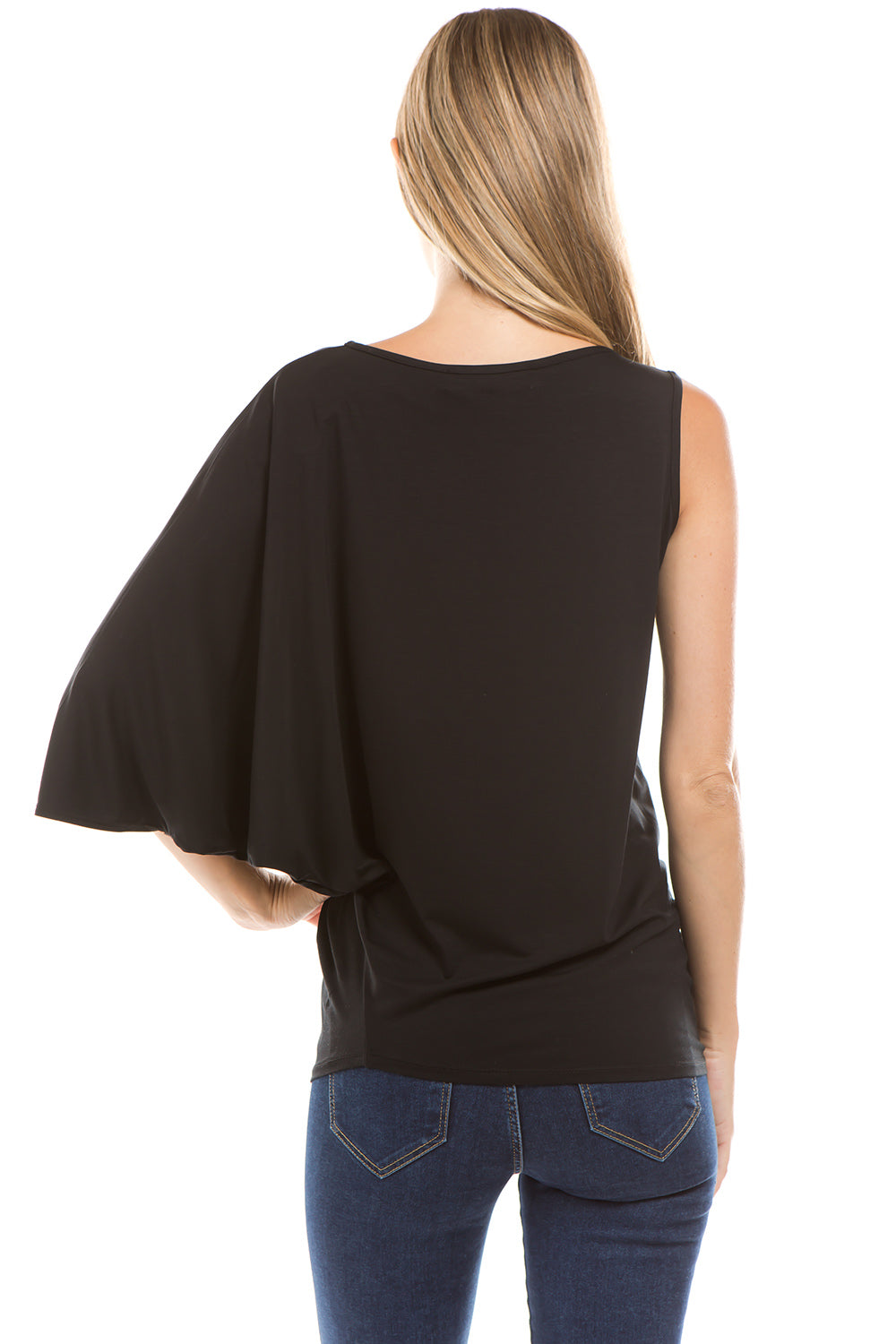 PHOEBE ASYMMETRICAL TOP (Black) - VT2346
