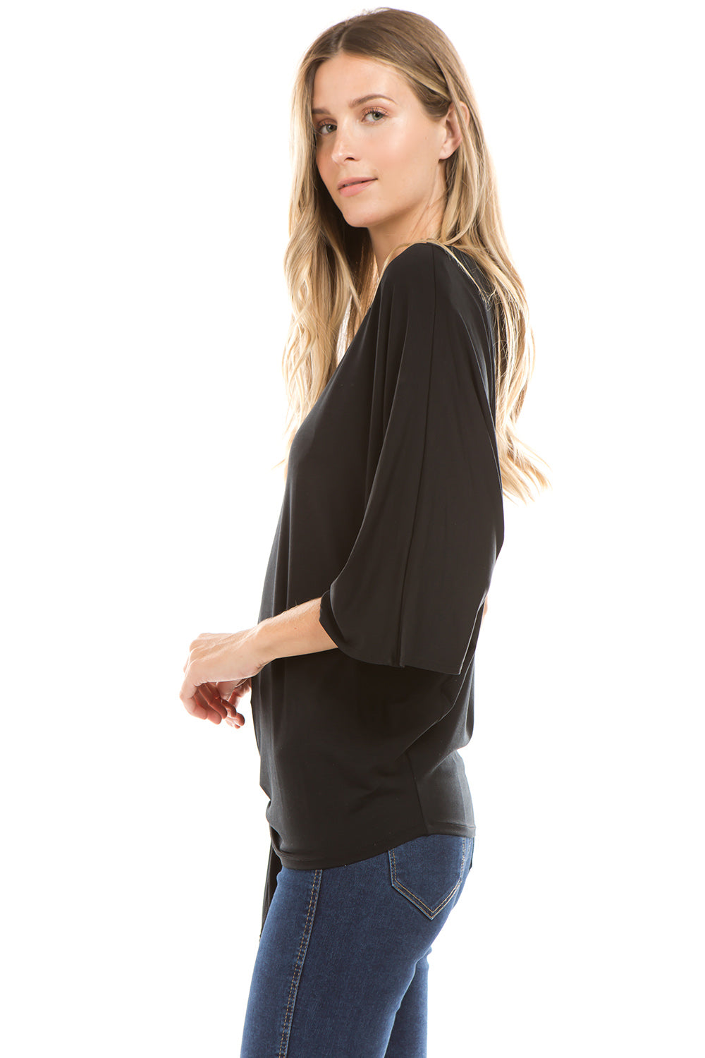 PHOEBE ASYMMETRICAL TOP (Black) - VT2346