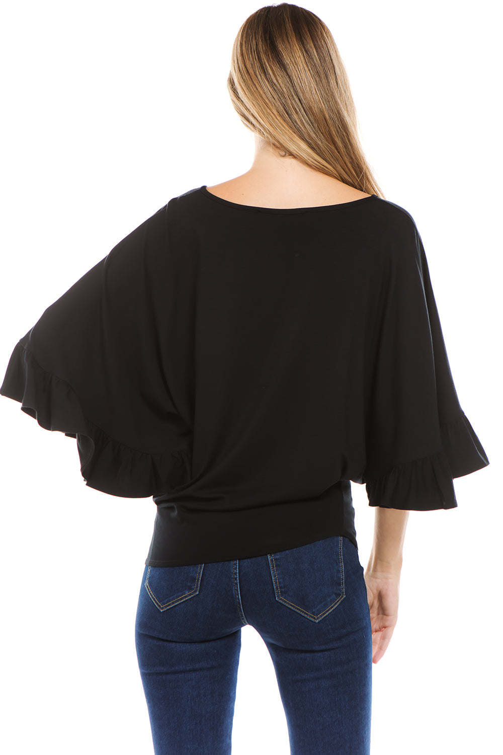 BEYONCE FRONT TIE TOP (BLACK)- VT2407