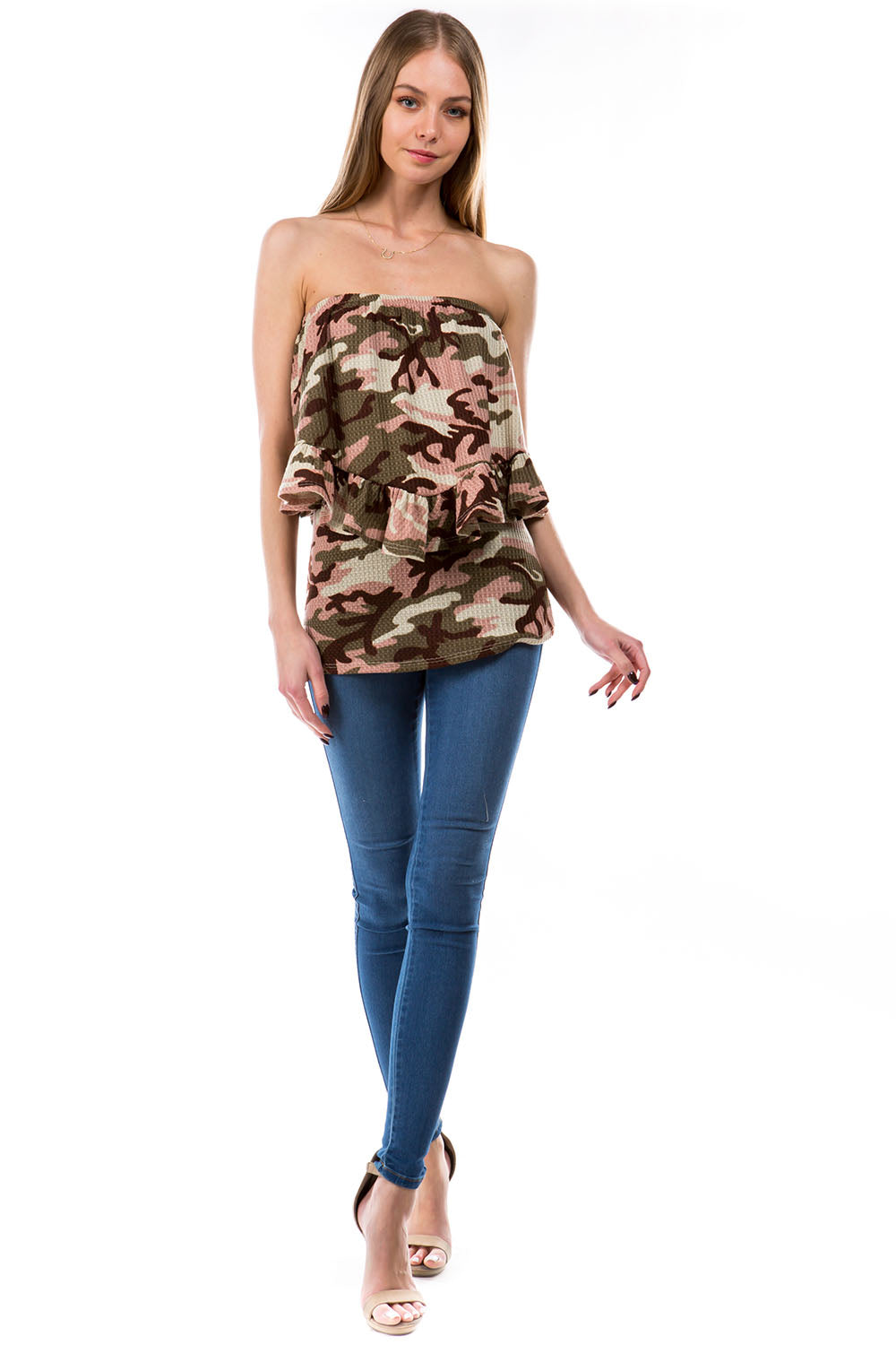 BEYONCE TUBE TOP (DESERT CAMO)- VT2408