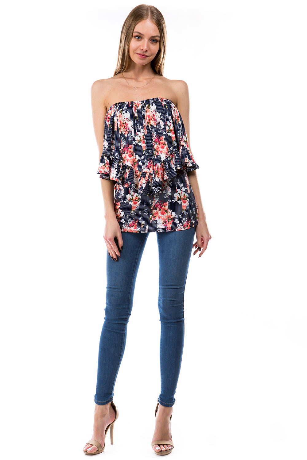 BEYONCE TUBE TOP (FLORAL PRINT)- VT2408