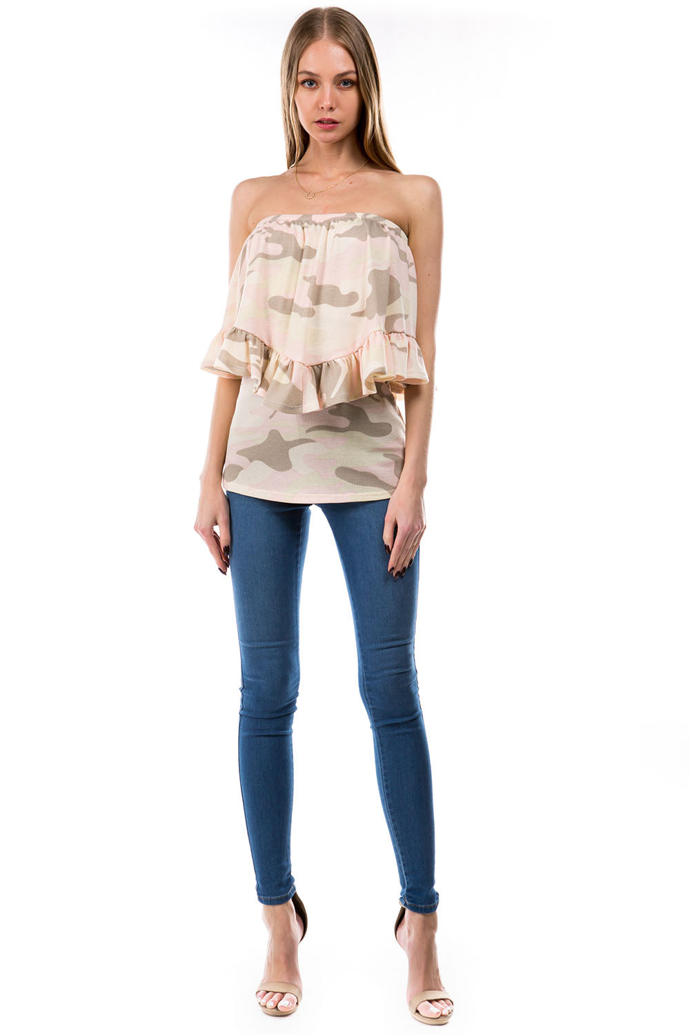 BEYONCE TUBE TOP (PASTEL CAMO)- VT2408