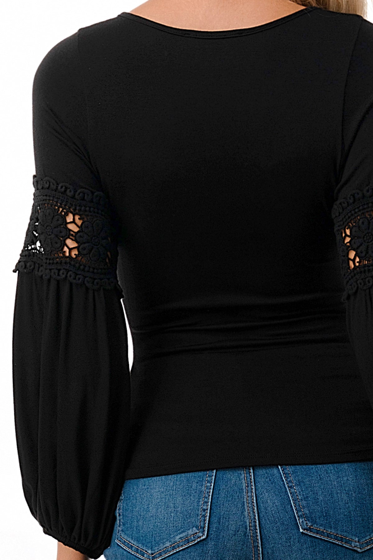 KINSLEY WRAP TOP (BLACK)- VT2436